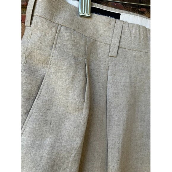 Paul Fredrick Mens 100% Linen Beige Pleated Shorts 38W‎ 10" inseam - Picture 7 of 8